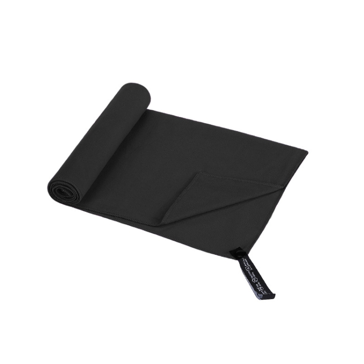 

Printed Solid Color Beach Vacation Swimming Bath Towel Beach Towel, Color: Black(Round Mesh Bag)