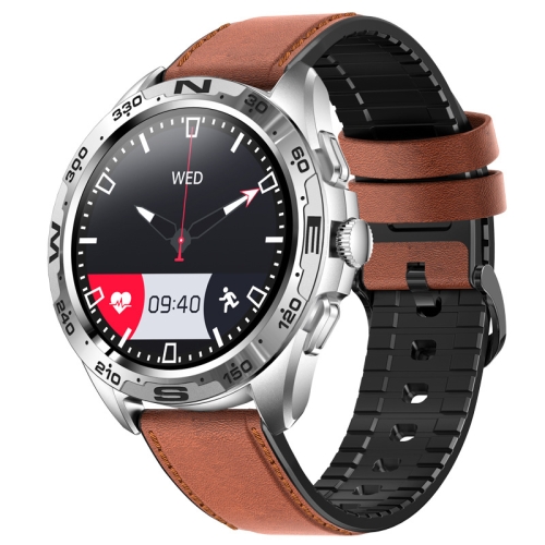 

I32 1.32 Inch TFT Sports Waterproof Smart Watch Supports Health Monitoring Custom Dial, Color: Brown Leather