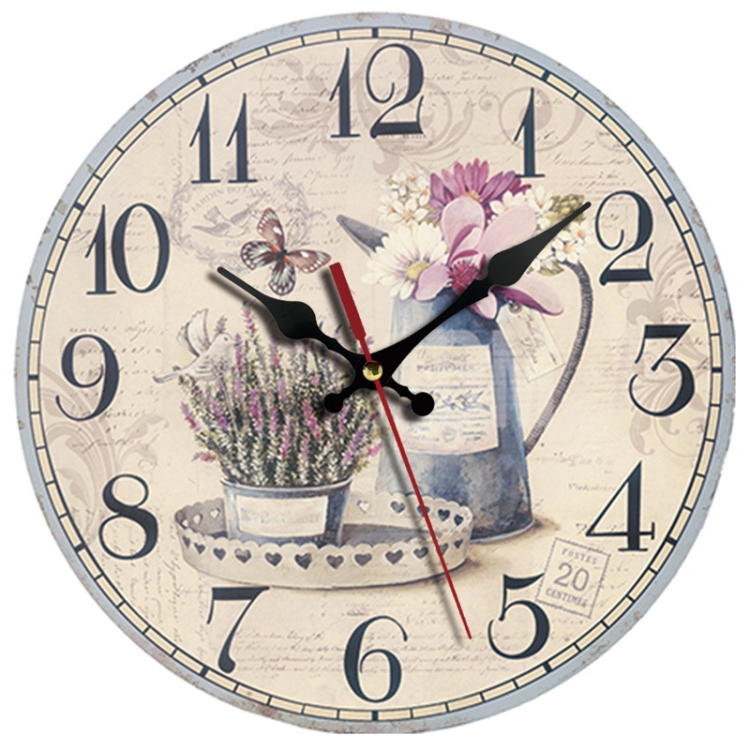 

Retro Wood Home Decoration Silent Hanging Clock(CQ432-8)