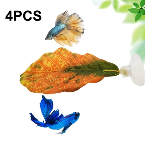 

4 PCS Aquarium Fish Tank Pet Decoration Landscaping Simulation Leaves, Style: Single Maple Leaf