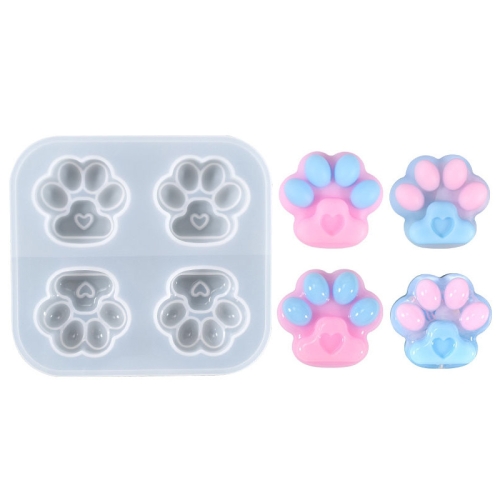 

10 PCS 02 Love Cat Claw DIY Crystal Epoxy Jewelry Silicone Mold