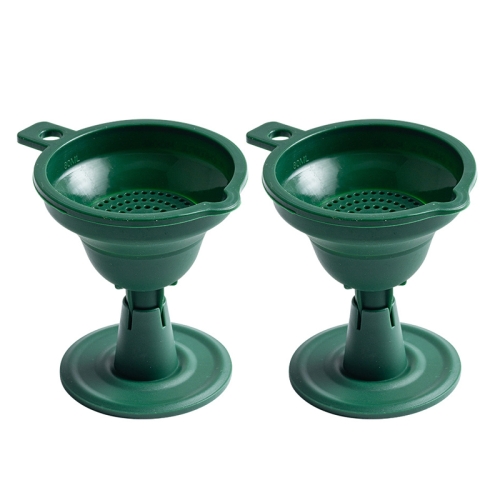 

2PCS Kitchen Home Multifunctional Mini Silicone Folding Funnel(Deep Forest Green)