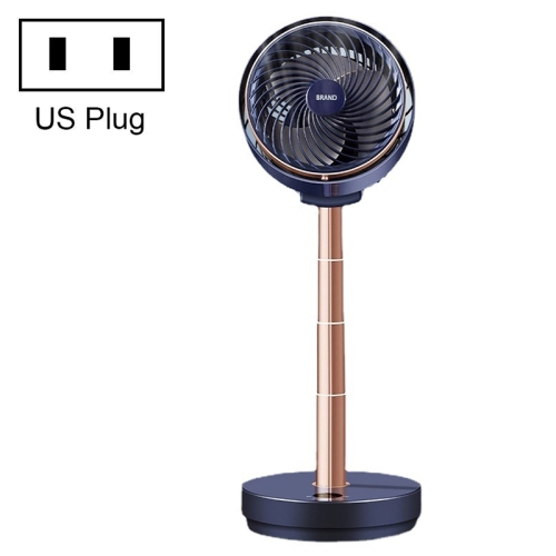 

Shaking Head Air Circulation Fan Household Silent Bedroom Floor Fan, CN Plug(Dark Blue)