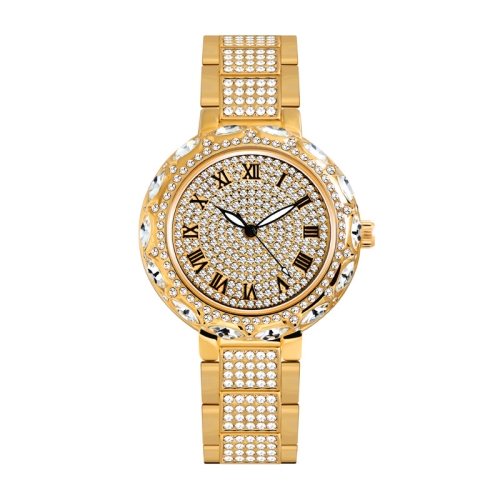 

BS Bee Sister FA1499 Ladies Diamond Watch Jewelry Chain Watch(Gold)