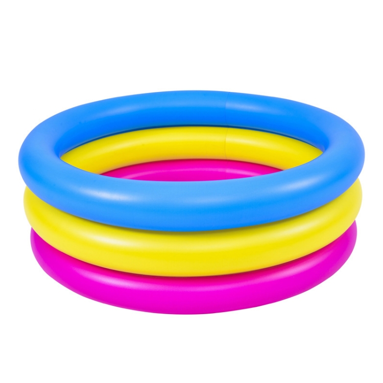 

Children Inflatable Bath Tub Bubble Bottom Ocean Ball Pool, Color: Colorful Three -ring
