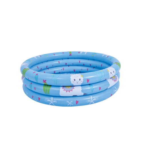 

Children Inflatable Bath Tub Bubble Bottom Ocean Ball Pool, Color: Alpaca Three -ring Random Color