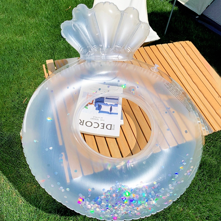 

Children Adult Cartoon Inflatable Swimming Ring, Pattern: Sequin Silver Fish Tail Ring