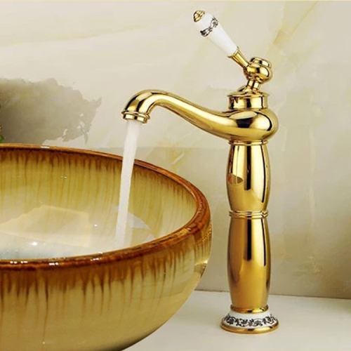 

Antique Hot and Cold Bathroom Washbasin Faucet, Style: High Model