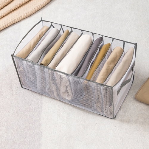 

Non-woven Clothing Sorting Storage Box Gray Portable 9 Grids