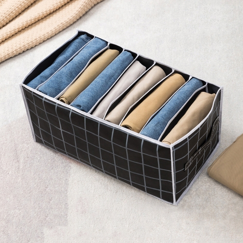 

Non-woven Clothing Sorting Storage Box Black Grid Portable 9 Grids