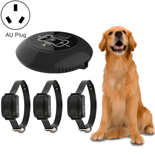 

QS-135 Waterproof Long-distance Pet Bark Stopper, Spec: AU Plug(With 3 Collars)