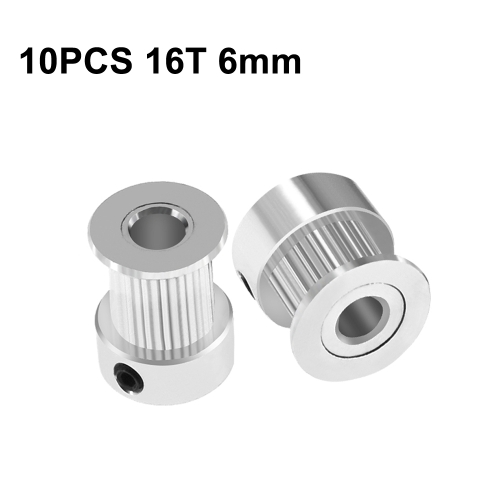 

10 PCS GT2 3D Printer Synchronous Wheel Transmission Leather Pulley, Specification: 16 Tooth 6mm