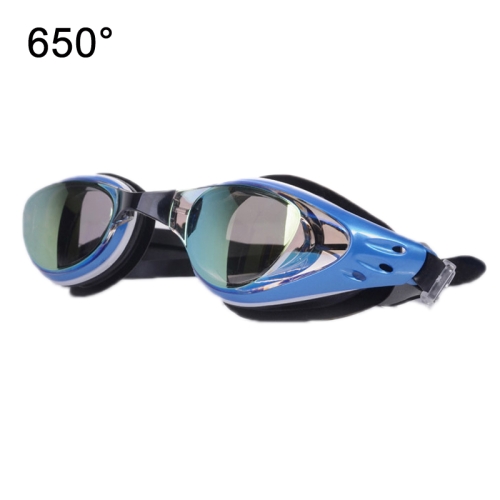 

WAVE Electroplating HD Anti-fog Myopia Swimming Glasses, Color: Golden Blue 650 Degree