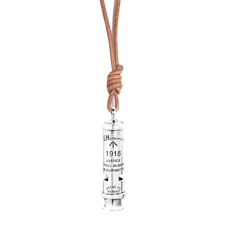 

W2007121 Men Vintage Whistle Pendant Sterling Silver Necklace, Style: Whistle