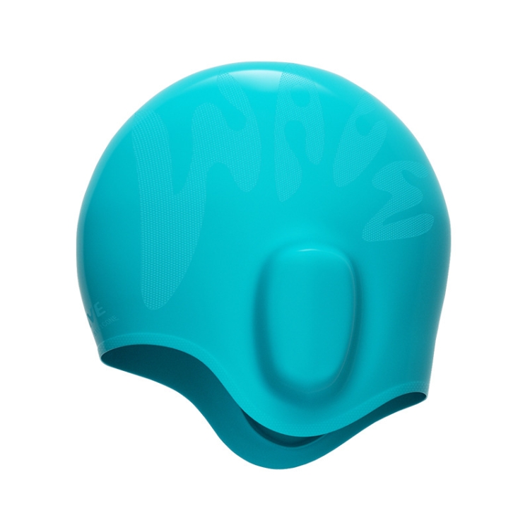 

WAVE Waterproof Solid Color Ear Guard Silicone Swimming Cap, Color: Childrens Pink Blue
