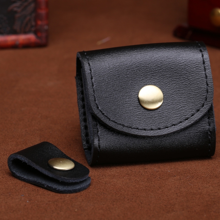

S122 Vintage Mini Leather Headphone Bag(Black)