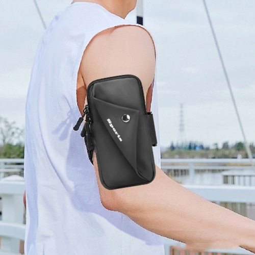 

Outdoor Night Running Fitness Mobile Phone Arm Bag Sports Wrist Bag(Black)