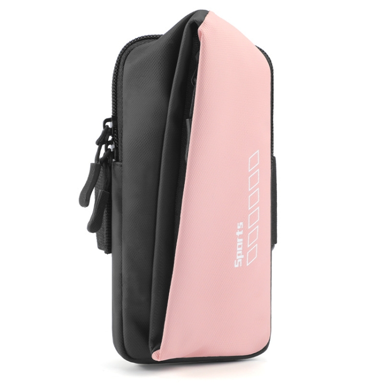 

x3026 Running Waterproof Mobile Phone Arm Bag Outdoor Cycling Mobile Phone Bag(Pink)