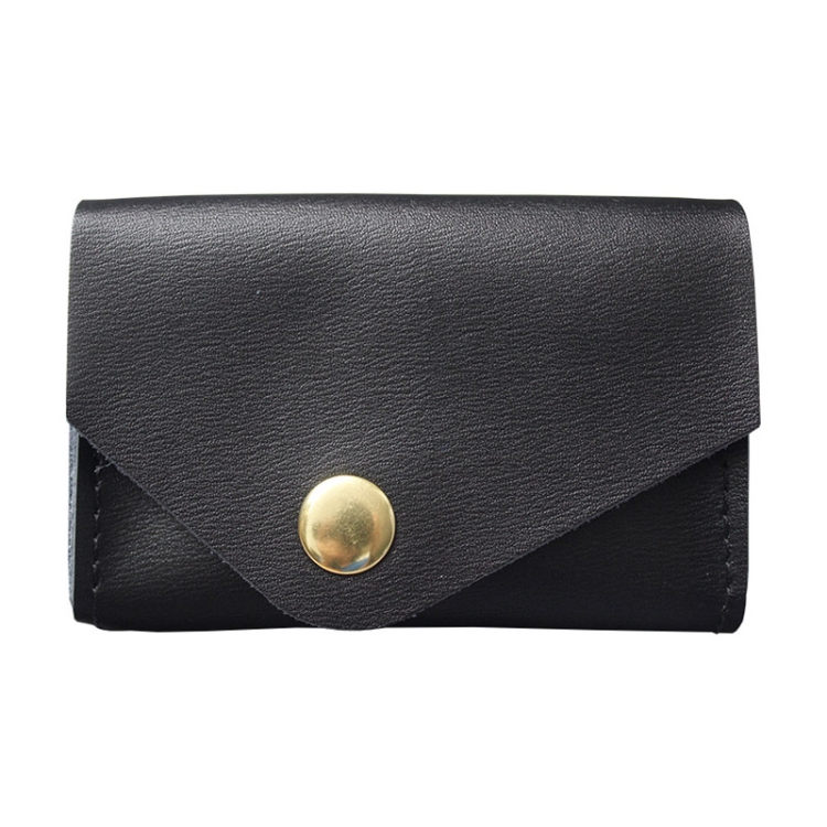 

S183 Leather Waterproof Wear-resistant Card Holder(Black)
