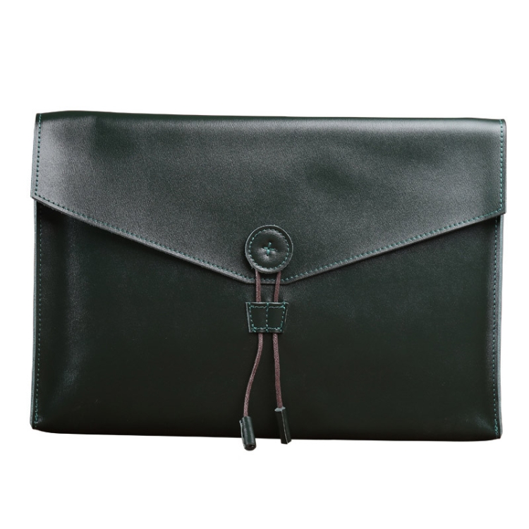 

S121 Leather Wear-resistant Business Briefcase, Color: Green