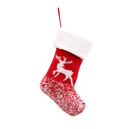 

Knitted Flannel Decorated Christmas Socks(Elk)