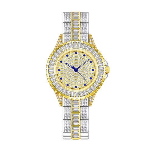 

BS Bee Sister FA1686 Diamond Inlaid Ladies Watch Jewelry Chain Watch(Silver Golden)