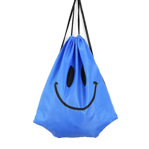 

10 PCS Beach Fitness Swimming Drawstring Waterproof Bag(Blue Smiley Face)