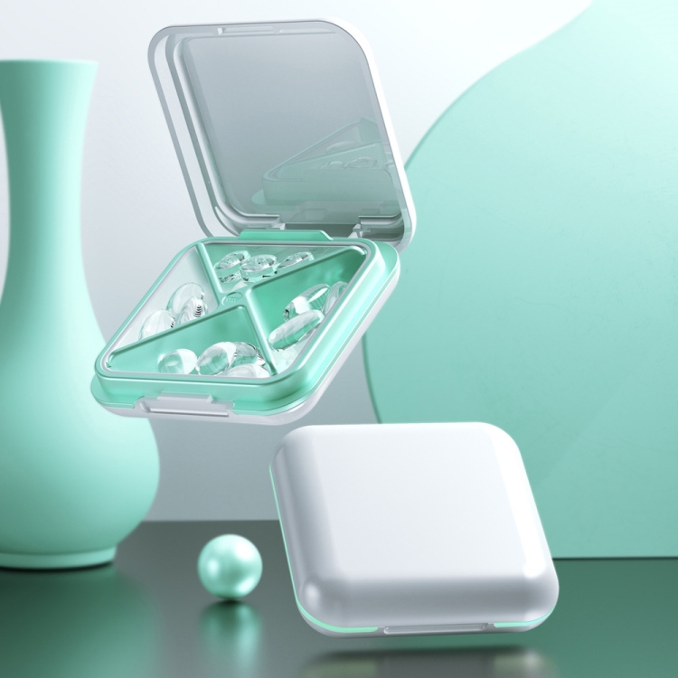 

ABS Braces Storage Box Medicine Box(Green Pine White)