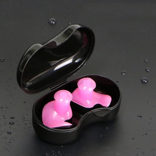 

10 Sets Swimming Waterproof Spiral Silicone Earplugs(Pink)