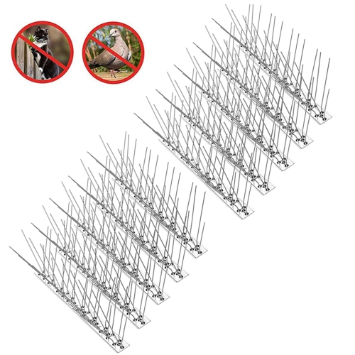 

10 Sets 25cm Long Stainless Steel Bird Repellent Thorn Anti-cat Thorn Bird Device