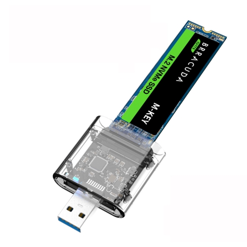 Adaptateur SSD M.2 à USB 3.0 pour PCIE NGFF M / B Key SSD Disk Box,  Couleur: NVME Version Transparente