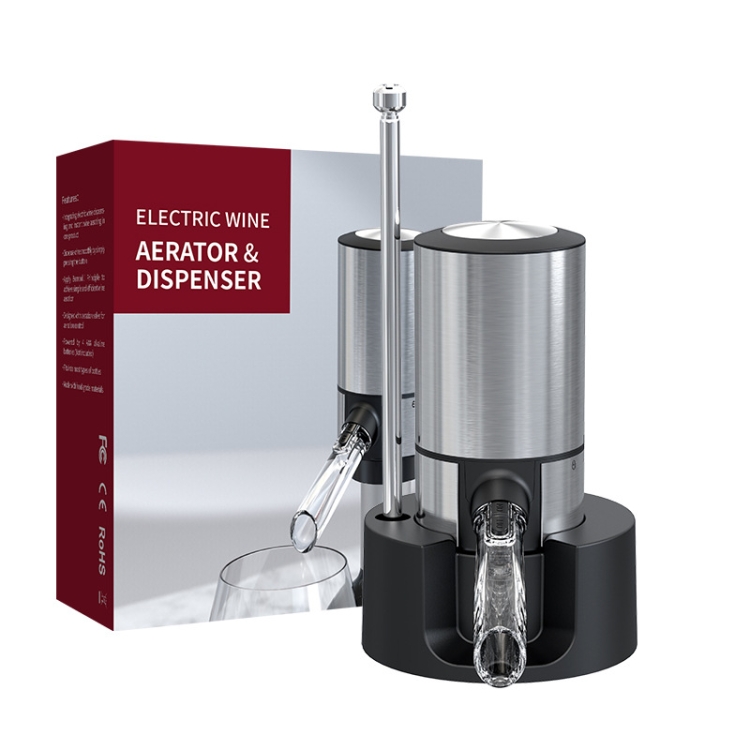 

Electric Red Wine Decanter Dispenser,Style: Stainless Steel With Base