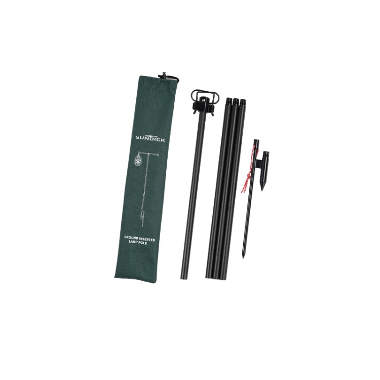 

Outdoor Camping Telescopic Double Hook Folding Light Stand(Black)