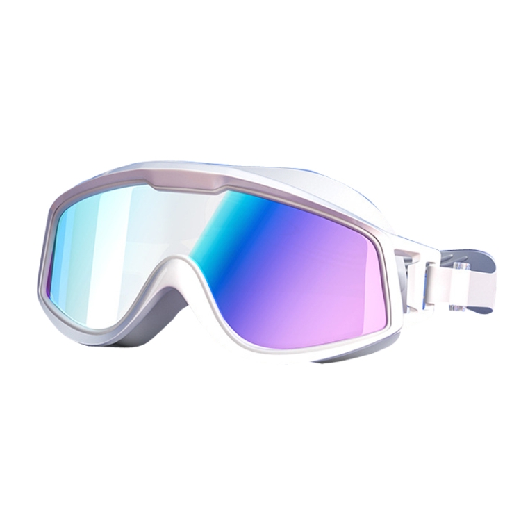 

Anti-fog Children Swimming Goggles Comfortable Large Frame Diving Glasses, Color: Electroplating Milk White
