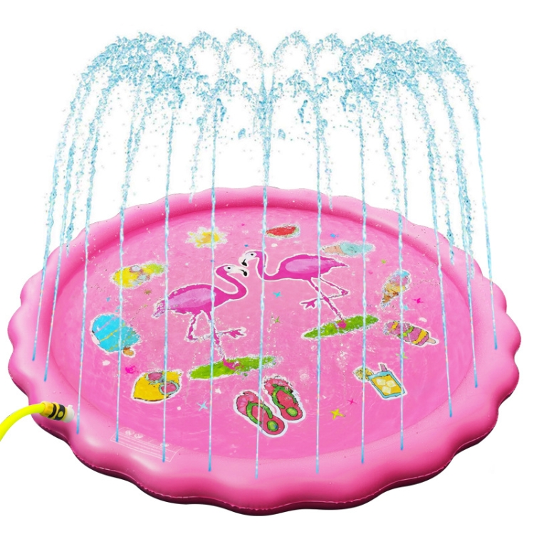 

170cm PVC Inflatable Water Spray Pad Children Outdoor Summer Water Toys(Pink Flamingo)