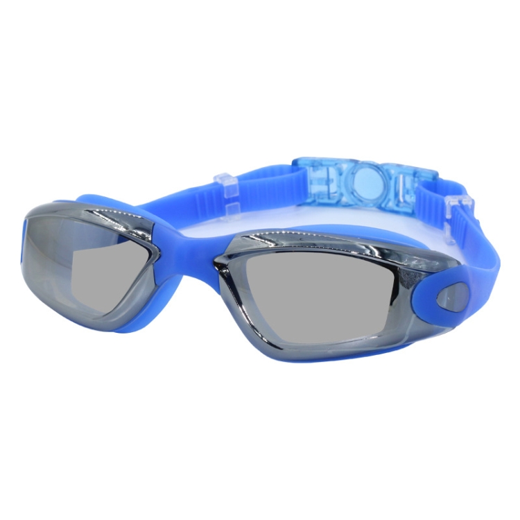 

HD Waterproof and Anti-fog Electroplating Swimming Goggles(Blue)
