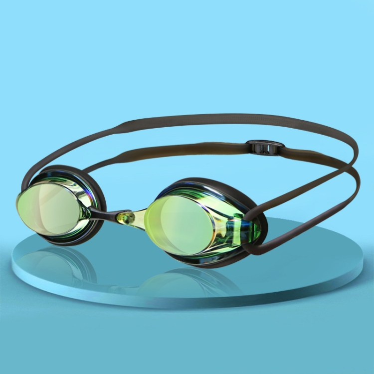 

HAIZID 2 PCS Adult Competition Training Transparent Myopia Swimming Goggles, Color: 580AM Green