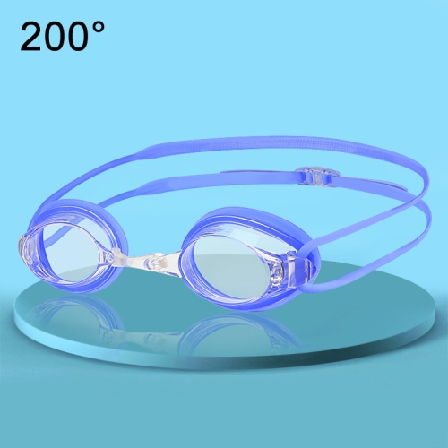 

HAIZID 2 PCS Adult Competition Training Transparent Myopia Swimming Goggles, Color: 580 Blue 200 Degrees