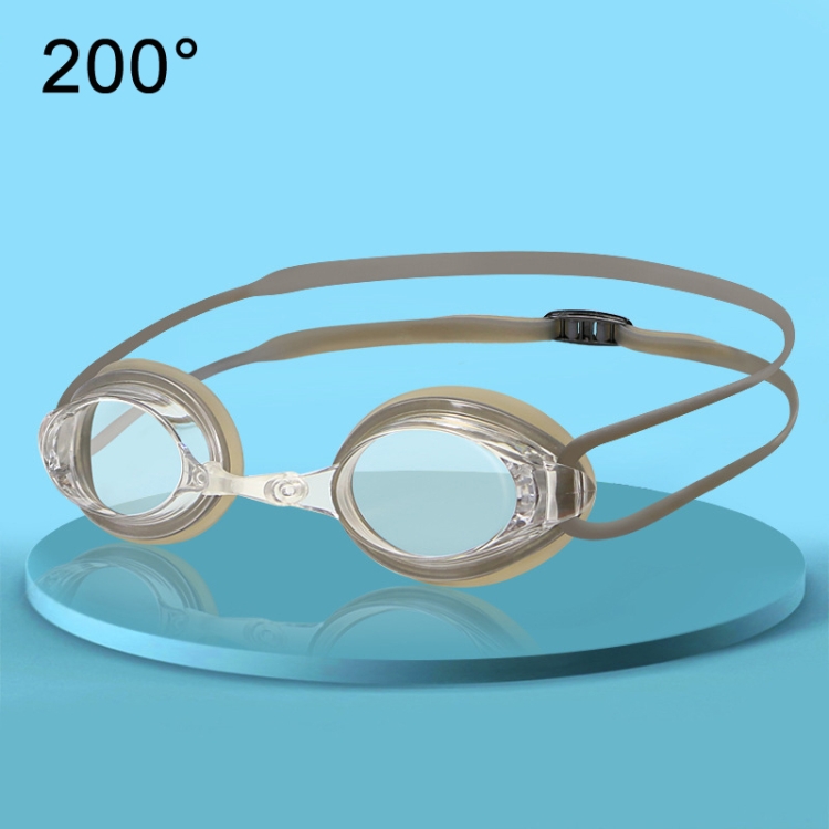 

HAIZID 2 PCS Adult Competition Training Transparent Myopia Swimming Goggles, Color: 580 Gray 200 Degrees