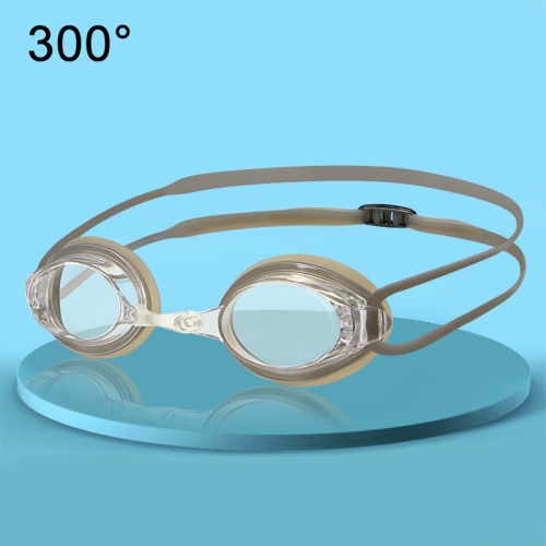 

HAIZID 2 PCS Adult Competition Training Transparent Myopia Swimming Goggles, Color: 580 Gray 300 Degrees