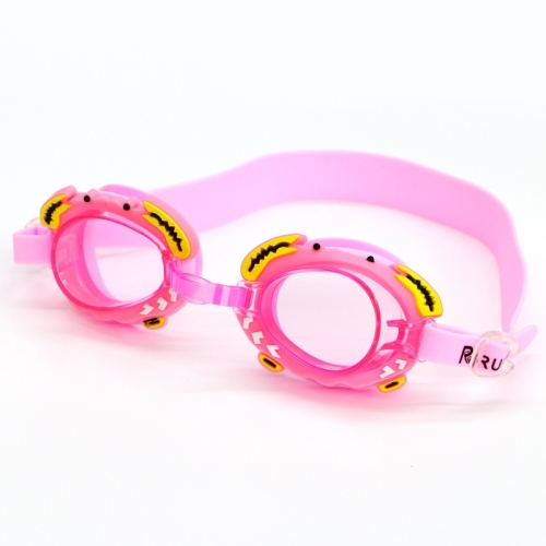 

RUIHE 2 PCS Children Cute Cartoon Waterproof Anti-fog Swimming Goggles(Pink)