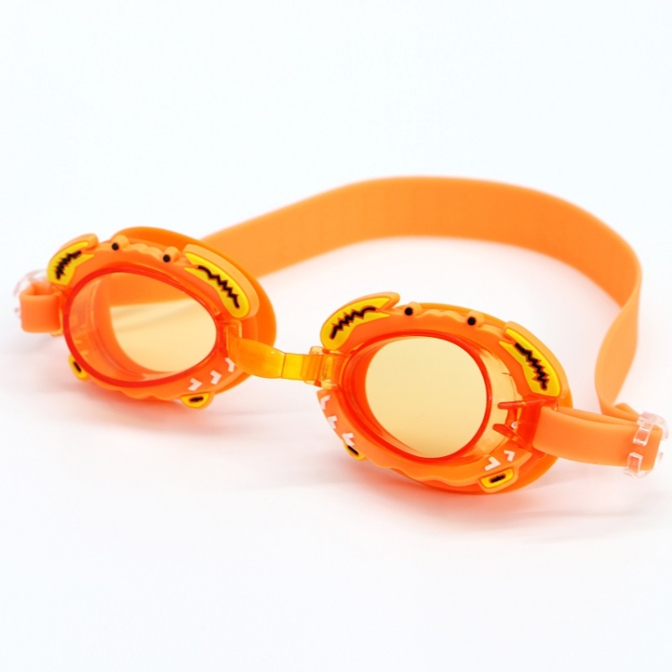 

RUIHE 2 PCS Children Cute Cartoon Waterproof Anti-fog Swimming Goggles(Orange)