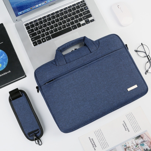DSMREN Nylon Laptop Handbag Shoulder Bag,Model: 044 Blue, Size: 14 Inch