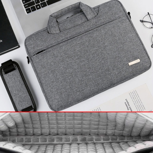 

DSMREN Nylon Laptop Handbag Shoulder Bag,Model: 044 Air Cushion Light gray, Size: 13.3 Inch