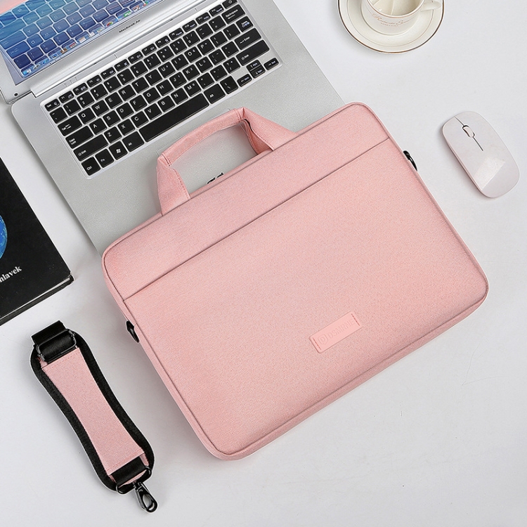 

DSMREN Nylon Laptop Handbag Shoulder Bag,Model: 285 Pink, Size: 13.3 Inch