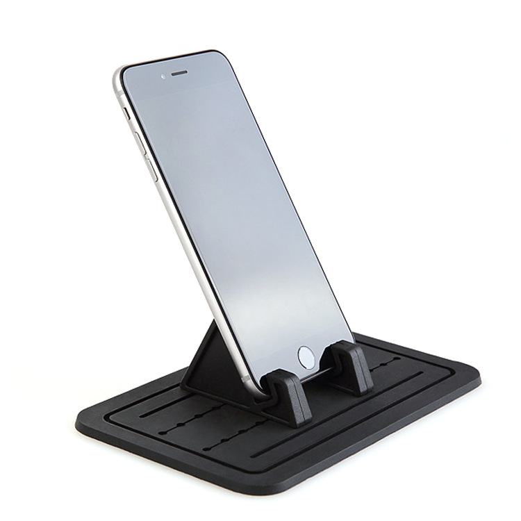 

G01 Car Phone Holder Silicone Pad Center Console Tablet Holder(Black)