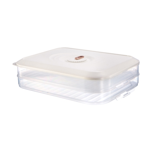 

Household Refrigerator Freezer Large Capacity Dumpling Box, Capacity: Two Layers (White)