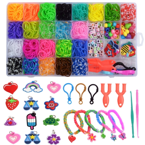 

32 Grid Rainbow Rubber Band Braider Handmade DIY Material Bag