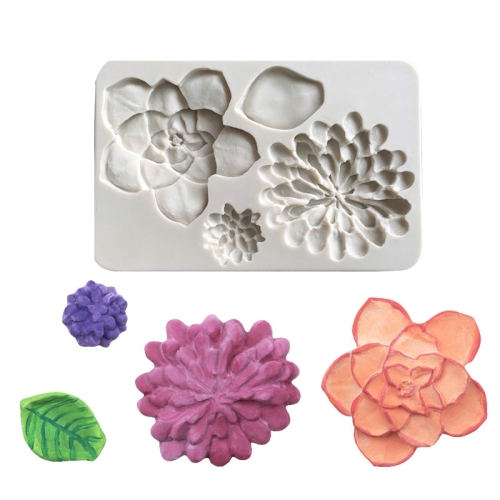 3D Flower Silicone Molds Fondant Craft Cake Candy Chocolate