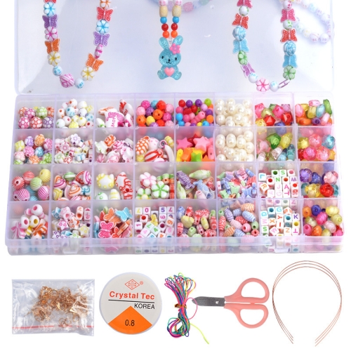 

32 Grid Acrylic Beaded Kids DIY Necklace Bracelet Toys Without Box